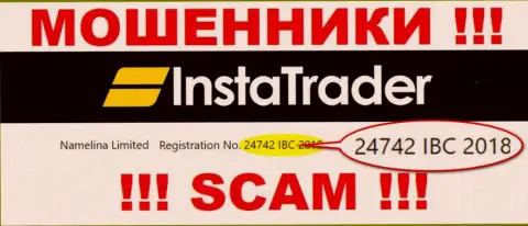 Номер регистрации компании Insta Trader: 24742 IBC 2018
