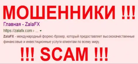 ZalaFX - это МОШЕННИКИ !!! SCAM !!!