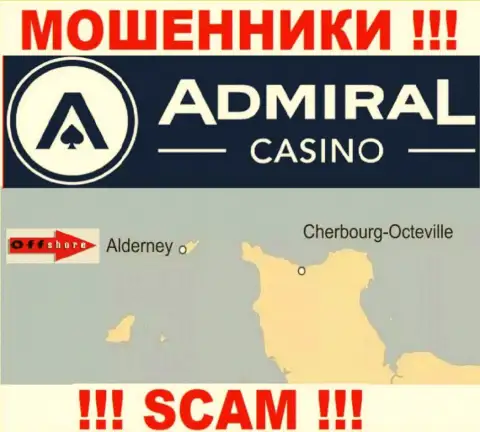 Поскольку Admiral Casino расположились на территории Алдерней, похищенные вклады от них не вернуть