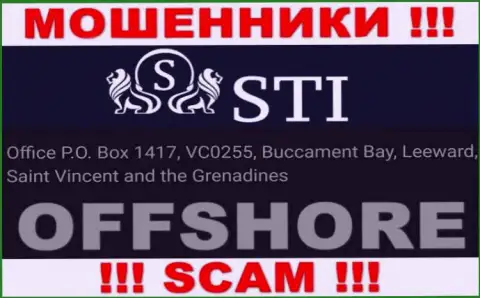 СтокОпционс - это противозаконно действующая компания, зарегистрированная в оффшоре Office P.O. Box 1417, VC0255, Buccament Bay, Leeward, Saint Vincent and the Grenadines, осторожнее