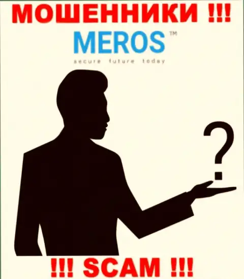 Инфы о прямом руководстве организации Meros TM найти не удалось - в связи с чем не советуем работать с данными интернет-мошенниками