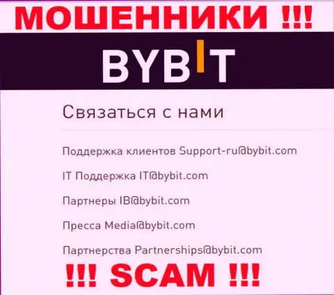 Электронный адрес кидал Bybit Fintech Limited - данные с интернет-сервиса компании