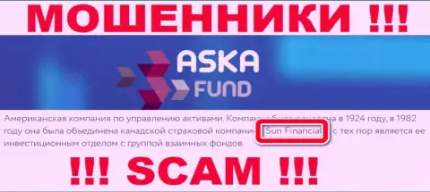 Sun Financial управляющее компанией Aska Fund