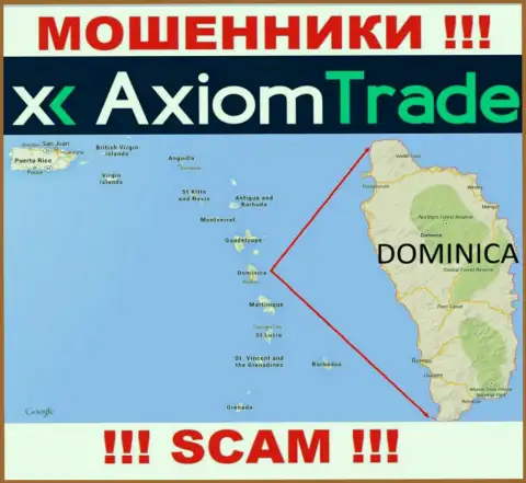 У себя на web-портале Axiom Trade написали, что они имеют регистрацию на территории - Commonwealth of Dominica