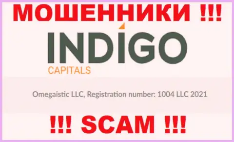 Рег. номер очередной противоправно действующей организации Indigo Capitals - 1004 LLC 2021
