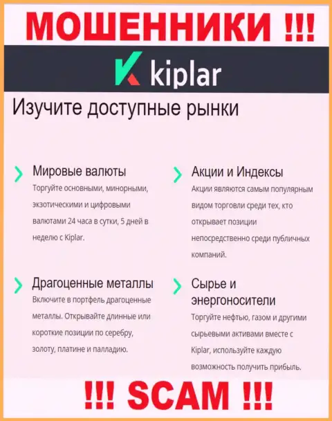 Kiplar - это хитрые internet-мошенники, тип деятельности которых - Broker