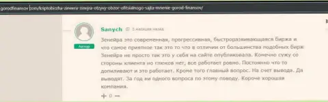Отзыв реально существующего валютного игрока брокера Зинейра Ком, взятый с онлайн-ресурса Gorodfinansov Com