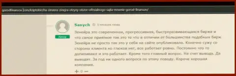Преимущества биржи Zinnera представлены в отзыве биржевого игрока, представленном на веб-ресурсе gorodfinansov com