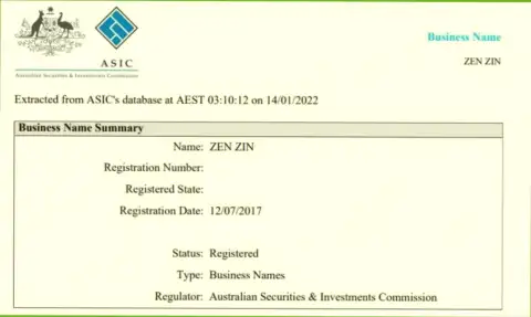 Официальная регистрация компании Zineera Exchange